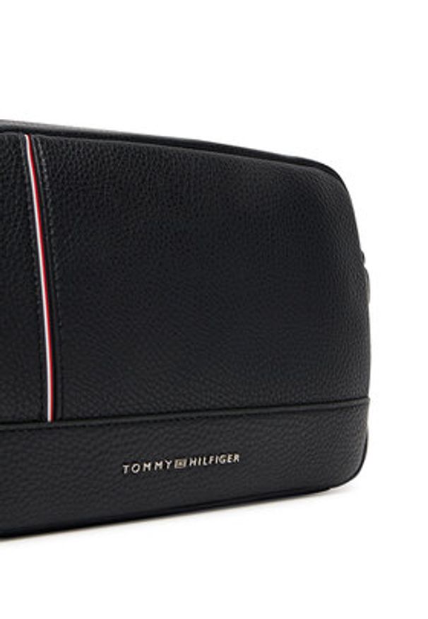 TOMMY HILFIGER - Tommy Hilfiger Saszetka Th Central Ew Reporter AM0AM13635 Czarny. Kolor: czarny. Materiał: skóra