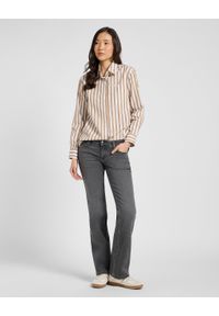 Lee - DAMSKA KOSZULA LEE ALL PURPOSE SHIRT KHAKI STRIPE 112370988. Kolor: brązowy #2