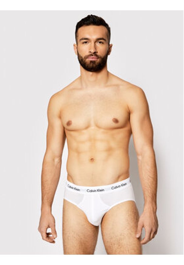 Calvin Klein Underwear Komplet 3 par slipów 0000U2661G Biały. Kolor: biały. Materiał: bawełna