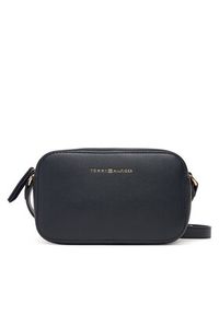 TOMMY HILFIGER - Tommy Hilfiger Torebka Th Logo Camera Bag AW0AW18115 Granatowy. Kolor: niebieski. Materiał: skórzane #4