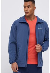 columbia - Columbia kurtka outdoorowa Tall Heights kolor niebieski przejściowa. Kolor: niebieski. Materiał: tkanina, materiał, softshell. Długość rękawa: raglanowy rękaw. Długość: długie #2