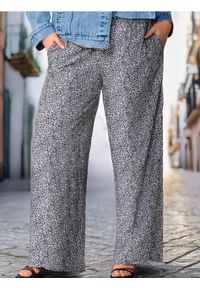 Sinsay - Wiskozowe spodnie wide leg PLUS SIZE - wielobarwny. Kolekcja: plus size. Materiał: wiskoza