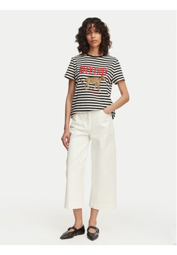 LOLA CASADEMUNT T-Shirt LS2615107 Czarny Regular Fit. Kolor: czarny. Materiał: bawełna