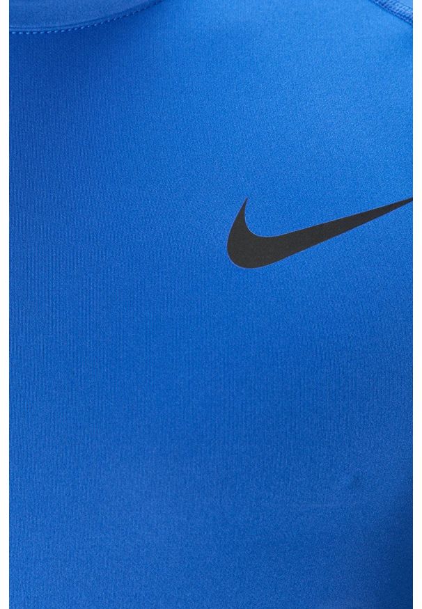 Nike - Longsleeve. Kolor: niebieski. Materiał: tkanina, dzianina, skóra, włókno. Długość rękawa: długi rękaw
