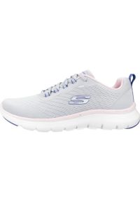 skechers - Kapcie SKECHERS FLEX APPEAL 5.0 Szary. Okazja: na co dzień. Kolor: szary. Materiał: materiał, syntetyk. Szerokość cholewki: normalna. Sport: turystyka piesza #2