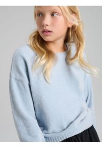 Sinsay - Prążkowany sweter ze ściągaczami - szary. Kolor: szary. Materiał: prążkowany #1