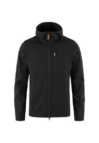 Fjällräven - Kurtka polarowa męska Fjallraven Keb Fleece Hoodie. Kolor: czarny, szary, wielokolorowy. Materiał: polar. Sport: turystyka piesza #1