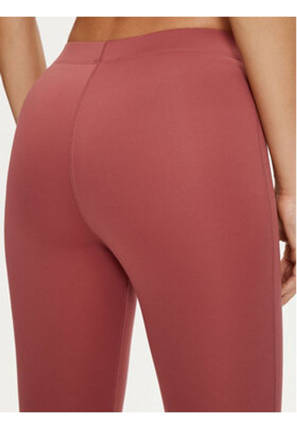 Reebok Legginsy Yoga Peached 7/8 Tight 100037475 Bordowy Slim Fit. Kolor: czerwony. Materiał: syntetyk