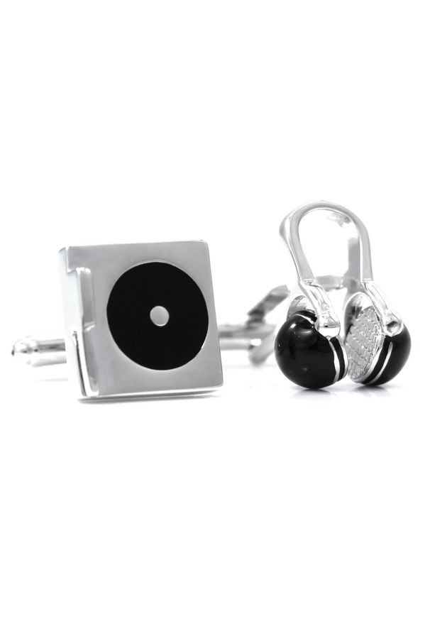 Modini - Srebrno-czarne spinki dla dj'a - konsole U46. Kolor: srebrny, czarny, wielokolorowy