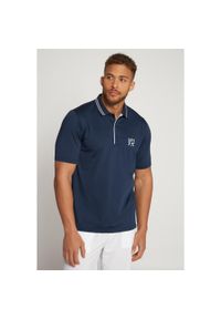 JAY-PI - Męska Funkcyjna koszulka polo tenis rękaw 1/2 QuickDry. Typ kołnierza: polo. Kolekcja: plus size. Kolor: niebieski. Materiał: elastan, poliester, materiał