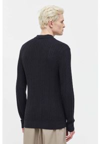 Abercrombie & Fitch sweter męski kolor czarny lekki. Kolor: czarny. Materiał: dzianina. Długość: krótkie. Wzór: gładki #3