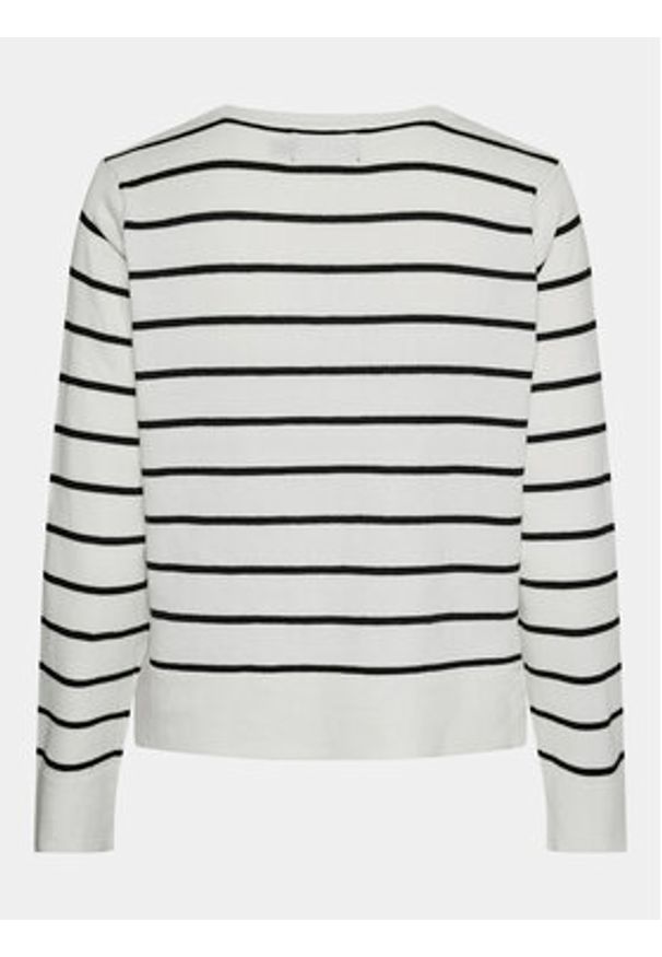 Pieces Sweter Joy 17150579 Biały Regular Fit. Kolor: biały. Materiał: syntetyk
