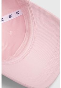 TOMMY HILFIGER - Tommy Hilfiger czapka z daszkiem bawełniana kolor różowy gładka. Kolor: różowy. Materiał: bawełna. Wzór: gładki #4