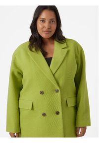 Vero Moda Curve Płaszcz wełniany 10296650 Zielony Regular Fit. Kolor: zielony. Materiał: wełna, syntetyk