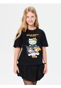 Sinsay - Bawełniana koszulka z motywem halloweenowym Hello Kitty - czarny. Kolor: czarny. Materiał: bawełna. Wzór: motyw z bajki #1
