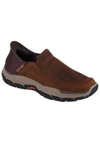 skechers - Buty sportowe Sneakersy męskie, Skechers Respected - Elgin Slip-ins. Kolor: brązowy. Sport: turystyka piesza #1