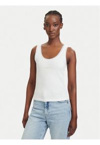 Patrizia Pepe Top 2M4523/J407-W146 Biały Slim Fit. Kolor: biały. Materiał: bawełna #1