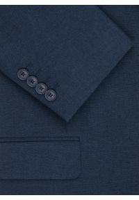 Pako Lorente - PAKO LORENTE - Granatowa marynarka garniturowa z lnem. Kolor: niebieski. Materiał: len. Wzór: gładki. Sezon: wiosna #3