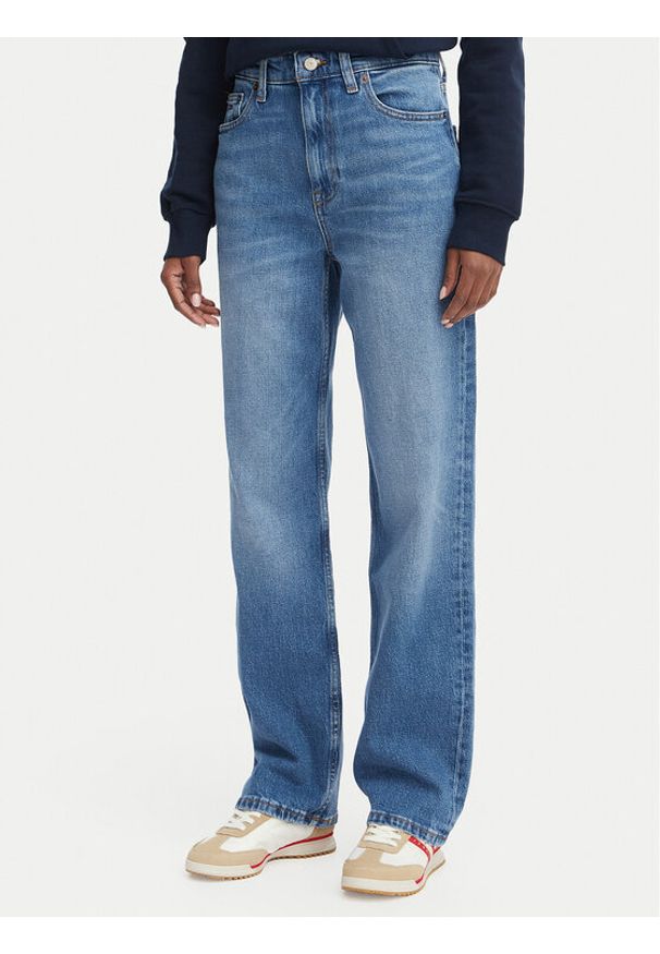 Tommy Jeans Jeansy Layla DW0DW23158 Niebieski Straight Fit. Kolor: niebieski