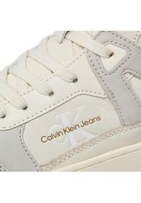 Calvin Klein Jeans Sneakersy Basket Cupsole High Mix Ml Fad YW0YW01300 Beżowy. Kolor: beżowy. Materiał: skóra #3