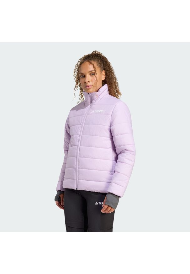 Adidas - Kurtka ocieplana Terrex Multi Essentials. Kolor: różowy. Materiał: puch. Technologia: ClimaWarm (Adidas). Sport: turystyka piesza