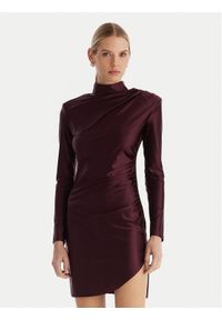 ACCESS FASHION Sukienka koktajlowa 54-3037-170 Bordowy Slim Fit. Kolor: czerwony. Materiał: syntetyk. Styl: wizytowy #1