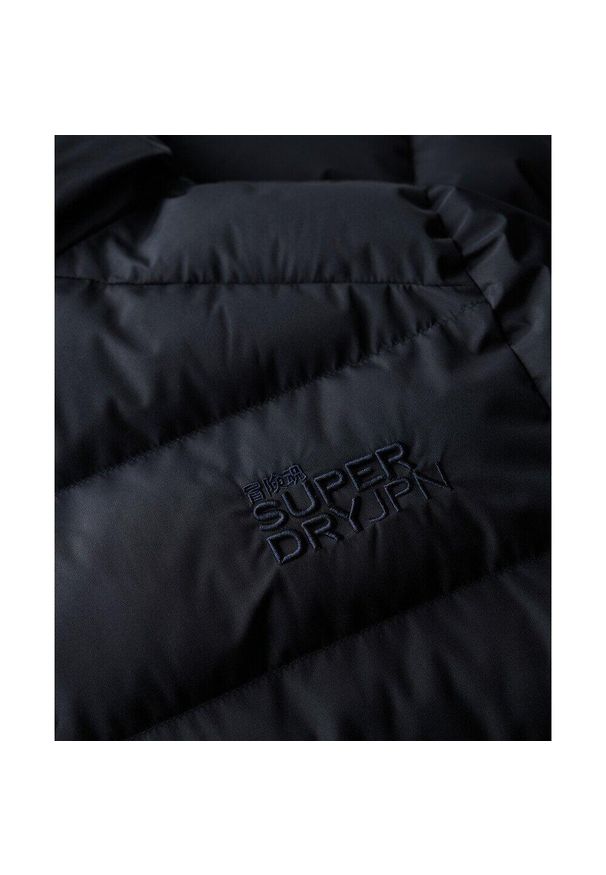 Kurtka puchowa Superdry Sports. Okazja: na co dzień. Kolor: niebieski. Materiał: puch. Styl: casual, sportowy
