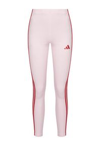 Adidas - adidas Legginsy Essentials 3-Stripes KC5180 Różowy Slim Fit. Kolor: różowy. Materiał: bawełna #3