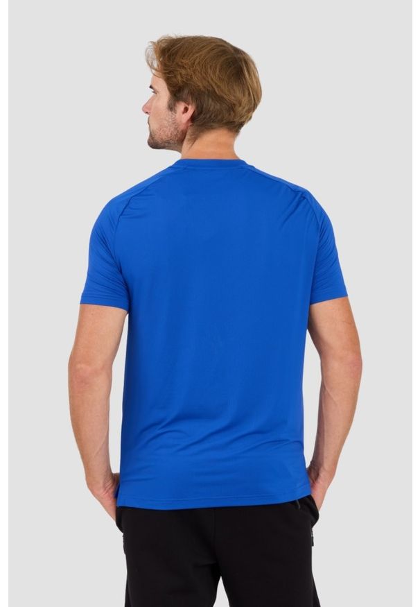 EA7 Emporio Armani - EA7 Niebieski męski t-shirt Ventus 7, Rozmiar L. Kolor: niebieski