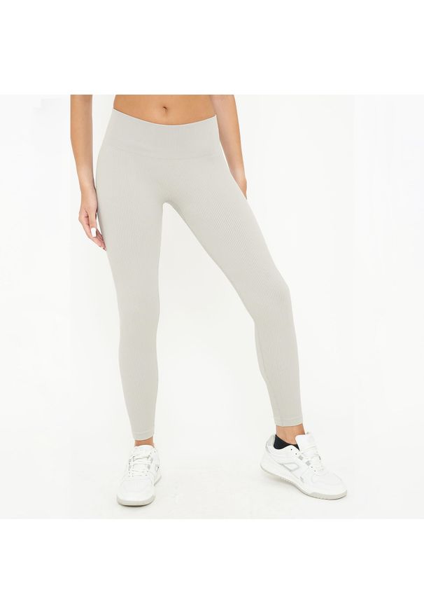 LEGEA - Legginsy do treningu BURNER damskie. Kolor: szary. Materiał: nylon, elastan. Sport: fitness