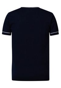 Petrol Industries T-Shirt M-1030-KWR204 Granatowy Slim Fit. Kolor: niebieski