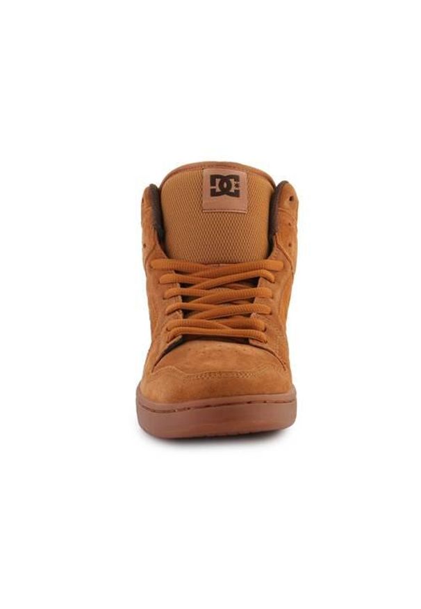 Buty DC Shoes Manteca 4 High, Mężczyźni. Kolor: brązowy. Materiał: zamsz, materiał