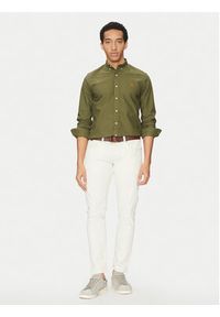 Polo Ralph Lauren Koszula 710960643001 Khaki Slim Fit. Typ kołnierza: polo. Kolor: brązowy. Materiał: bawełna #5