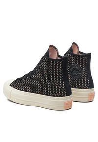 Converse Trampki Chuck Taylor All Star Lift Platform Crochet A09829C Czarny. Kolor: czarny. Materiał: materiał. Obcas: na platformie #3