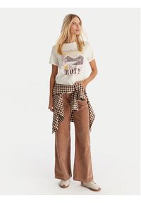 Roxy Spodnie materiałowe ERJNP03678 Brązowy Regular Fit. Kolor: brązowy. Materiał: bawełna