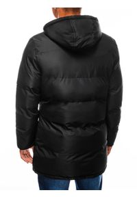 Ombre Clothing - Kurtka męska zimowa pikowana C383 - czarna - M. Kolor: czarny. Materiał: poliester. Sezon: zima #6