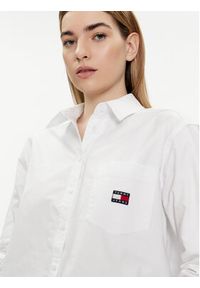Tommy Jeans Koszula Badge DW0DW17807 Biały Relaxed Fit. Kolor: biały. Materiał: bawełna #5