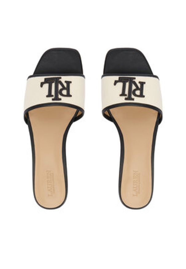 Lauren Ralph Lauren - LAUREN RALPH LAUREN Klapki 802P04395004 Écru. Materiał: materiał