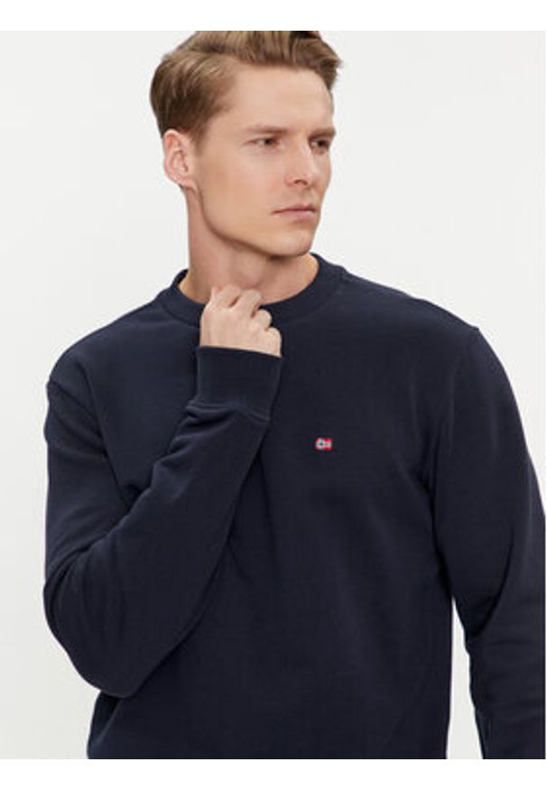 Napapijri Bluza Balis NP0A4H89 Granatowy Regular Fit. Kolor: niebieski. Materiał: bawełna