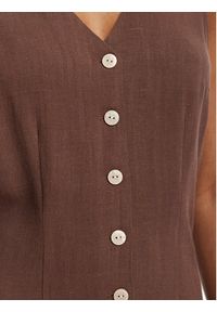 only - ONLY Sukienka codzienna Siesta 15357797 Brązowy ciemny Regular Fit. Okazja: na co dzień. Kolor: brązowy. Materiał: wiskoza. Typ sukienki: proste. Styl: casual #7