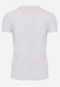 Born2be - Biała Koszulka T-shirt z Bawełny z Dekoltem w Serek Rionisse. Okazja: do domu, do pracy. Typ kołnierza: dekolt w serek. Kolor: biały. Materiał: bawełna. Styl: elegancki, klasyczny #3