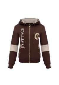 Bluza z zamkiem JD ATTACK Stefanie. Kolor: brązowy
