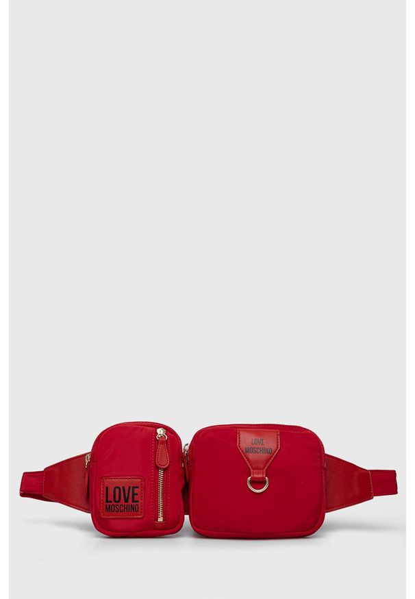 Love Moschino nerka kolor czerwony. Kolor: czerwony. Wzór: nadruk