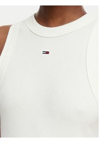 Tommy Jeans Sukienka letnia DW0DW22593 Kremowy Regular Fit. Kolor: kremowy. Materiał: bawełna. Sezon: lato #3