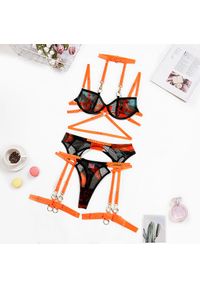 Intica - Komplet bielizny z paskami z elastanem Marie. Kolor: wielokolorowy. Materiał: elastan