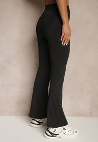 Renee - Czarne Spodnie Dzwony Legginsy High Waist Onellin. Okazja: na co dzień, na uczelnię. Stan: podwyższony. Kolor: czarny. Styl: retro, elegancki, casual #4