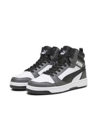 Adidasy Puma Rebound V6, Mężczyźni. Kolor: biały, wielokolorowy, czarny, szary. Materiał: skóra ekologiczna, materiał