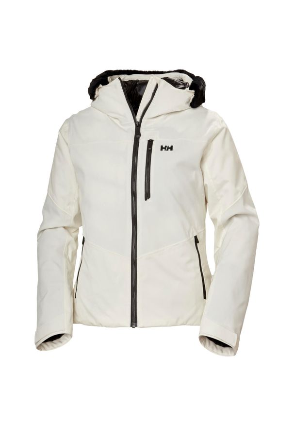 Damska kurtka narciarska Helly Hansen Valdisere 2.0. Kolor: beżowy, wielokolorowy, biały. Sezon: zima. Sport: narciarstwo