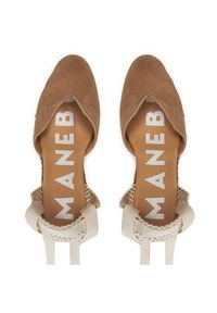 Manebi Espadryle Hamptons Heart-Shaped Wedge Espadrilles W 1.6 WH Beżowy. Kolor: beżowy. Materiał: skóra, zamsz #5