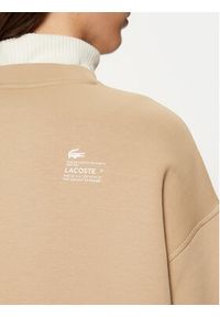 Lacoste Bluza SF5614 Beżowy Oversize. Kolor: beżowy. Materiał: bawełna